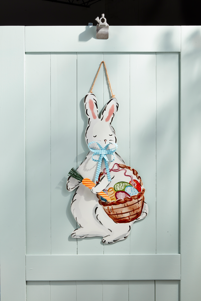 Mud Pie Tin Bunny Door Hanger