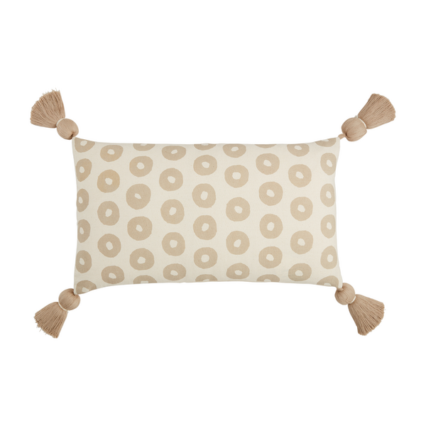 MUDPIE LUMBAR CHAMBRAY DOTTED PILLOW