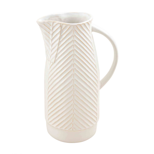 MudPie Debossed Stoneware Pitcher