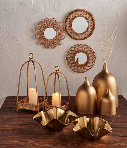 Mud Pie Nesting Metal Vase Set